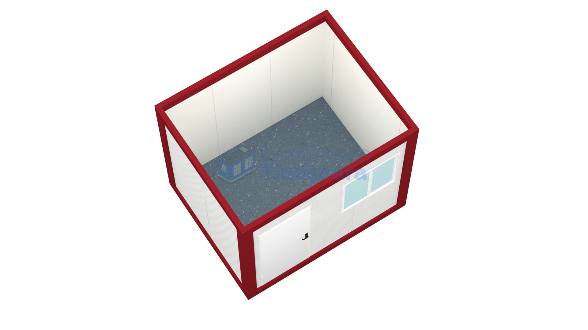 container birou timisoara 3metri rosu2