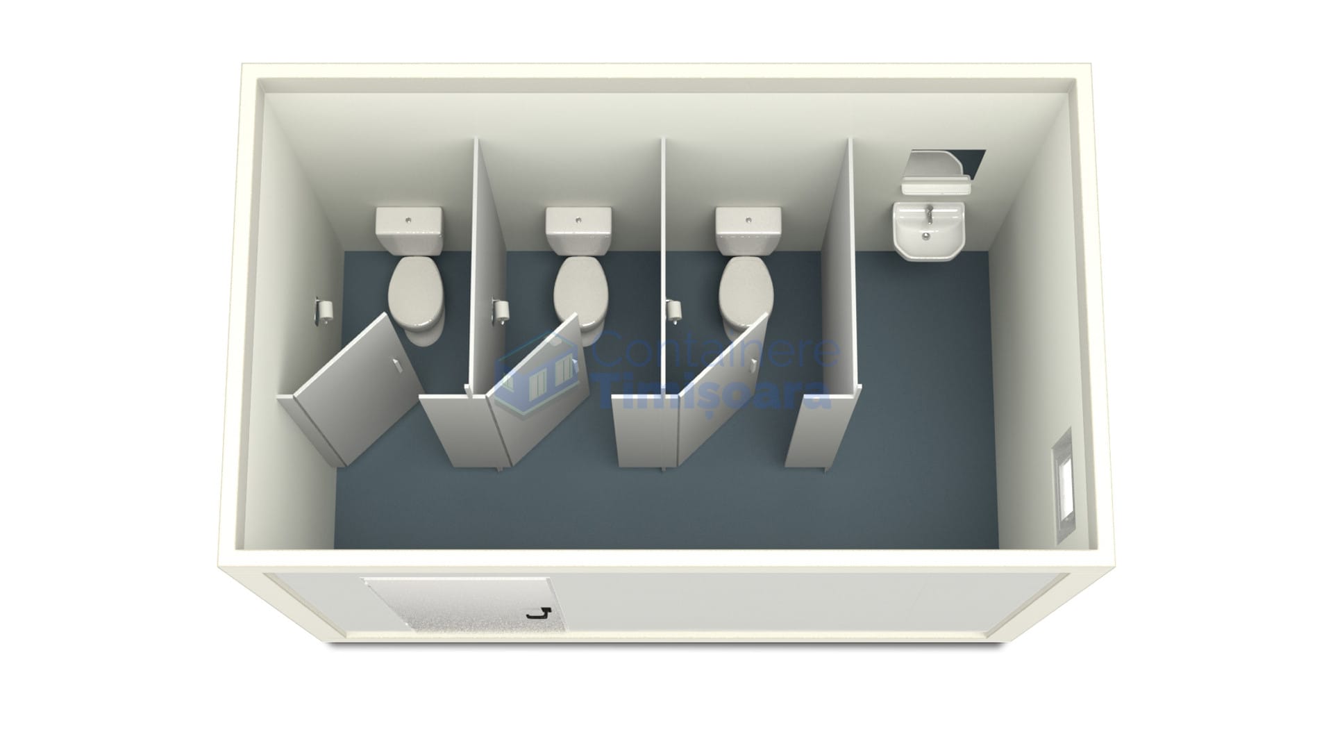 container sanitar timisoara 4metri 3wc alb