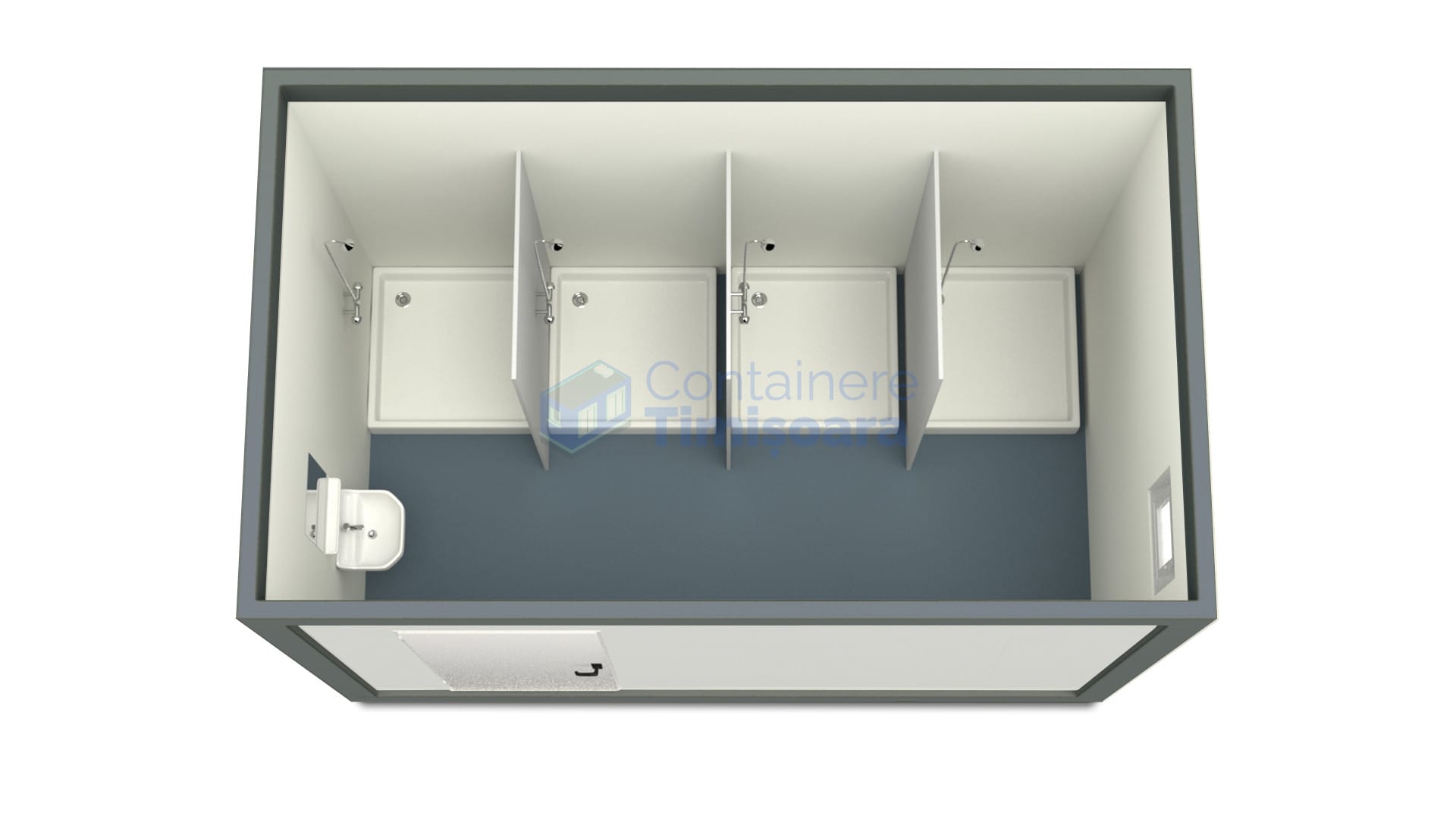 container sanitar timisoara 4metri 4dusuri gri