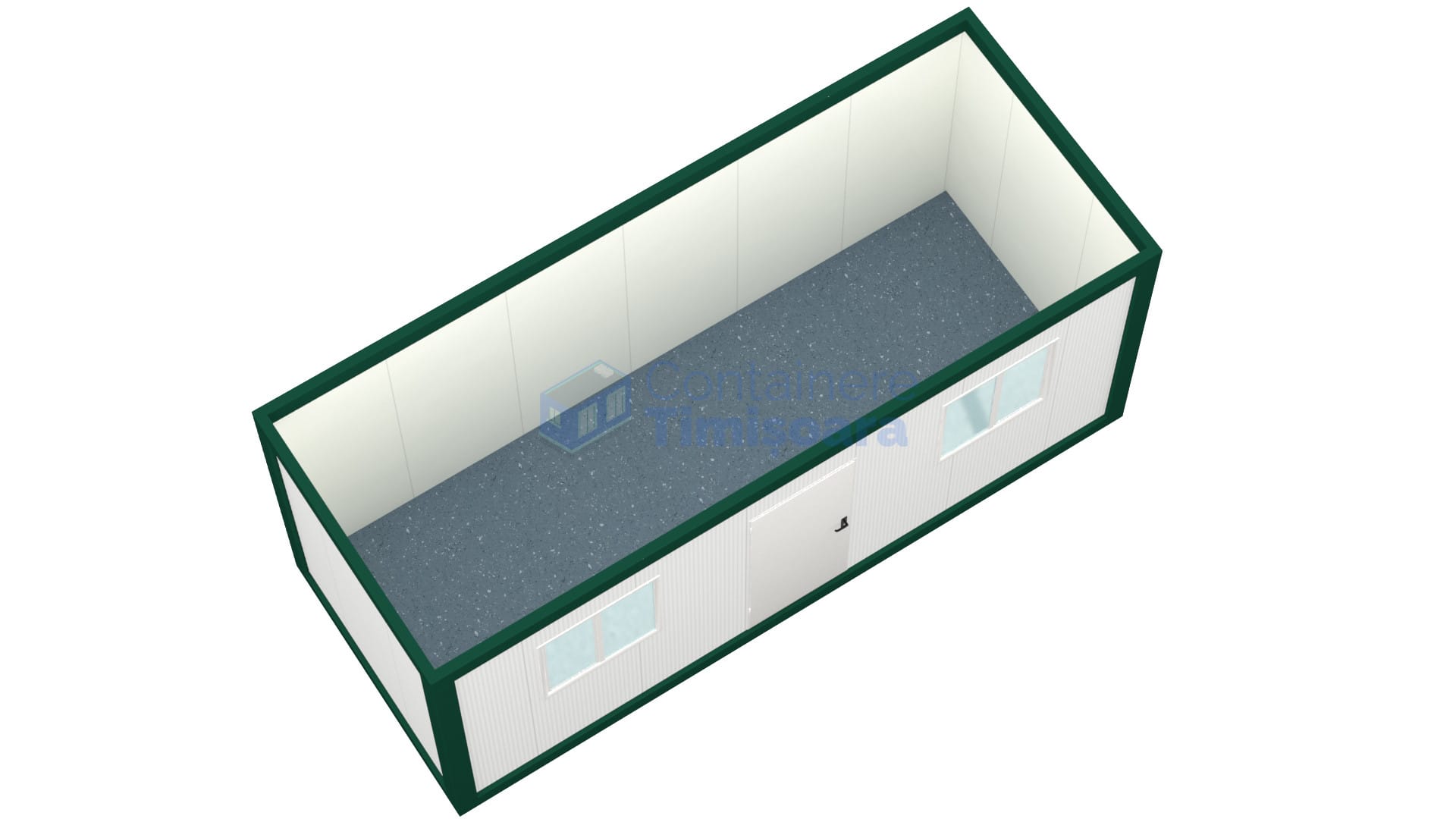 container santier timisoara 6metri 2geamuri verde2