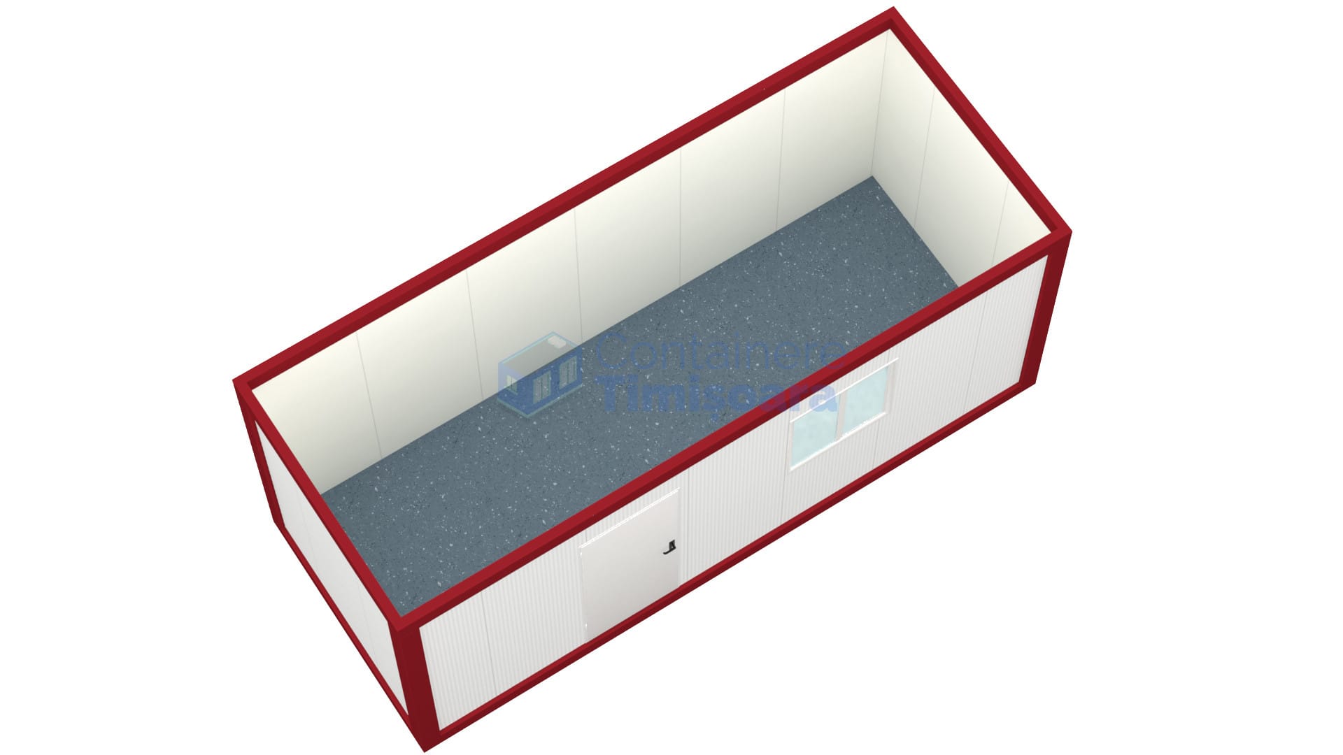 container santier timisoara 6metri 1geam rosu2